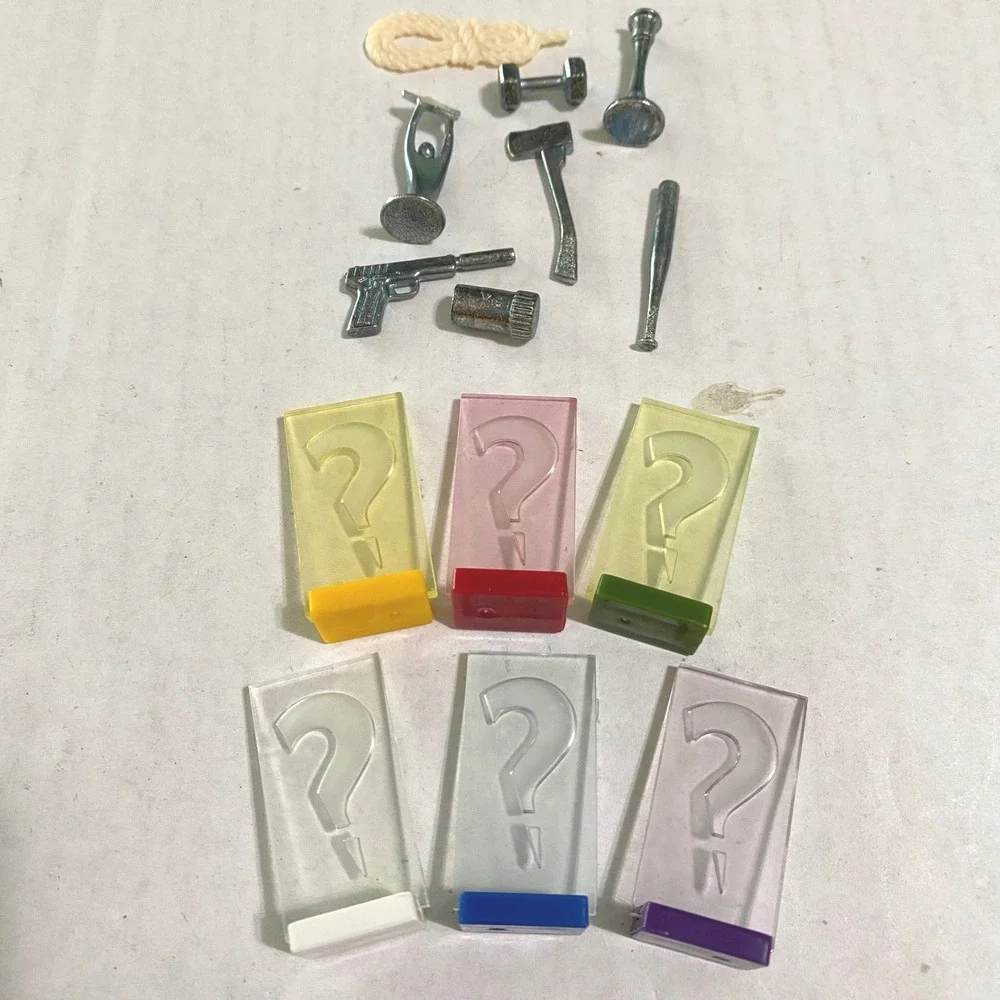 CLUE Discover Secrets Board Game Weapons Guest Pawns Replacement Pieces Parts
